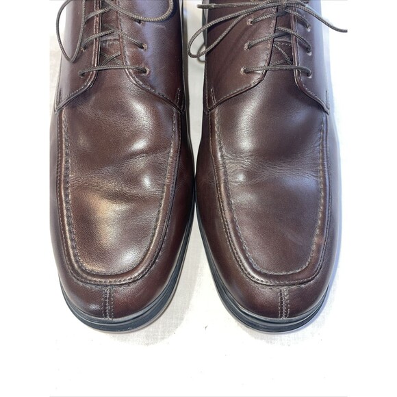 Cole Haan Dress Shoes Mens Sz 11.5 M Chocolate Brown Leather Oxfords Block Heels main image 5
